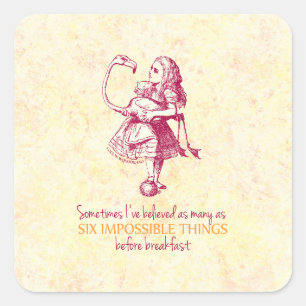 Sticker Carré Alice au pays des merveilles