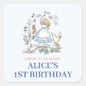 Sticker Carré Alice Au Pays Des Merveilles (Devant)