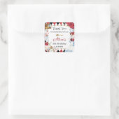 Sticker Carré Alice au pays des merveilles Fête d'anniversaire a (Sac)