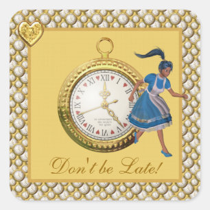 Sticker Carré Alice au pays des merveilles Ne soyez pas des auto