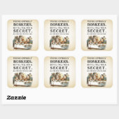 Sticker Carré Alice In Wonderland - Tea Party - Citation Bonkers (Feuille)