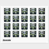 Sticker Carré Alien (Feuille)