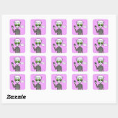 Sticker Carré Alien courtois Thunder_Cove (Feuille)