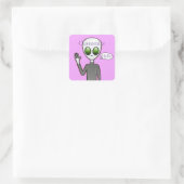 Sticker Carré Alien courtois Thunder_Cove (Sac)