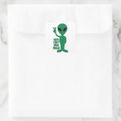 Sticker Carré Alien - Désolé je ne parle pas humain (Sac)