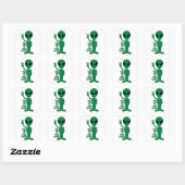Sticker Carré Alien - Emmenez-Moi À Votre Chef (Feuille)