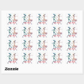 Sticker Carré Aliens dansants (Feuille)