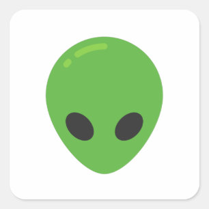 Sticker Carré aliens émoji