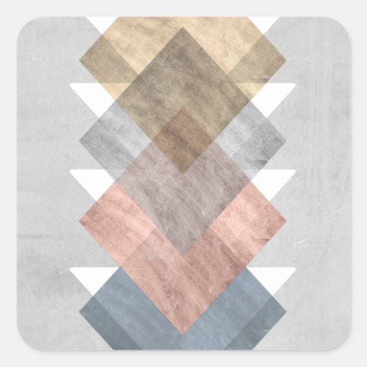 Sticker Carré Alignement de diamant I (Devant)