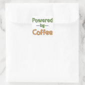 Sticker Carré Alimenté par du café (Sac)