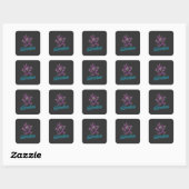 Sticker Carré Alimenté par Hantavirus (Feuille)