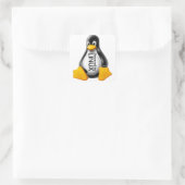 Sticker Carré Alimenté par Linux (Sac)