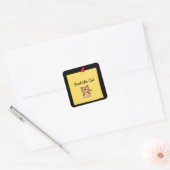 Sticker Carré Alimenter le chat (Enveloppe)