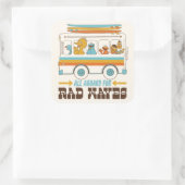 Sticker Carré All Aboard for Rad Waves (Sac)