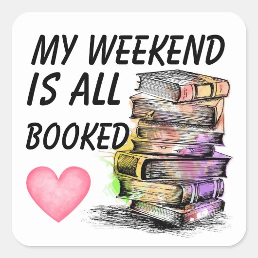 Sticker Carré All Booked  (Devant)