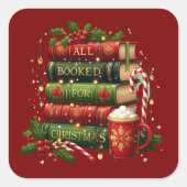 Sticker Carré All booked for Christmas (Devant)