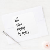 Sticker Carré All you need (Enveloppe)