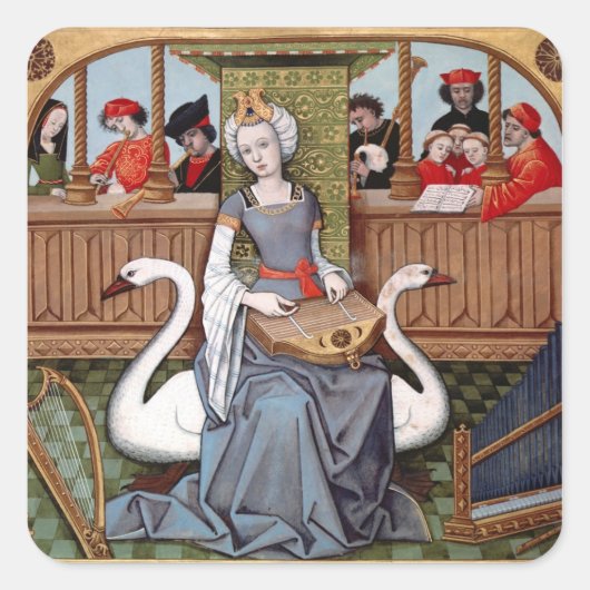 Sticker Carré Allégorie de la musique (Devant)