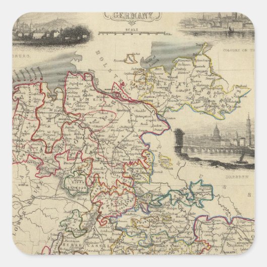 Sticker Carré Allemagne (Devant)