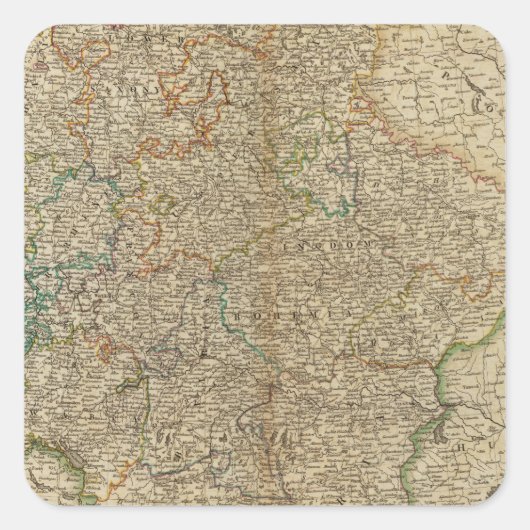 Sticker Carré Allemagne, Autriche, Bohême (Devant)