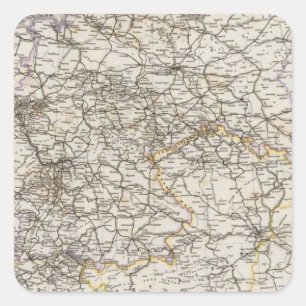 Sticker Carré Allemagne et pays voisins
