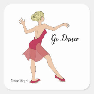 Sticker Carré Aller danser