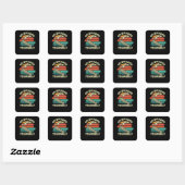 Sticker Carré Aller Smudge Yourself, Native American Retro Sunse (Feuille)