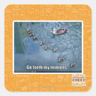 Sticker Carré Allez, mes minions