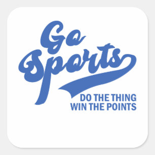 Sticker Carré Allez Sports Faites La Chose Gagnez Les Points