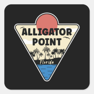 Sticker Carré Alligator Point Floride