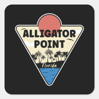 Sticker Carré Alligator Point Floride