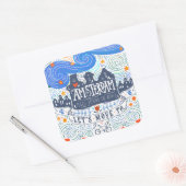 Sticker Carré Allons à Amsterdam (Enveloppe)