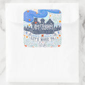 Sticker Carré Allons à Amsterdam (Sac)