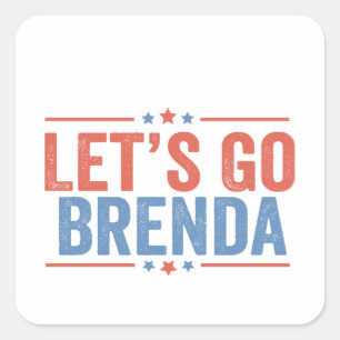 Sticker Carré Allons à Brenda Kamala Election 2024