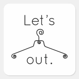 Sticker Carré Allons-y