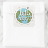 Sticker Carré Allons-y (Sac)