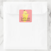 Sticker Carré Allons-y bananas! (Sac)