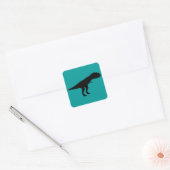 Sticker Carré Allosaurus Dino Dinosaur Silhouette (Enveloppe)