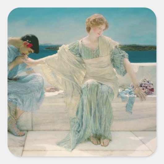 Sticker Carré Alma-Tadema | Ne plus me demander, 1906 (Devant)