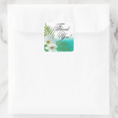 Sticker Carré Aloha Beach Merci de fleurs tropicales (Sac)