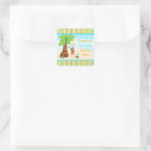 Sticker Carré Aloha Cute Blonde Hair Party (Sac)