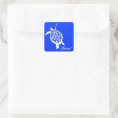 Sticker Carré Aloha Hawaii Honu Turtle (Sac)