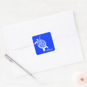 Sticker Carré Aloha Hawaii Honu Turtle (Enveloppe)