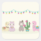 Sticker Carré Alpacas (Devant)