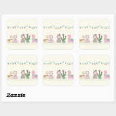 Sticker Carré Alpacas (Feuille)
