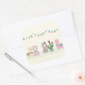 Sticker Carré Alpacas (Enveloppe)