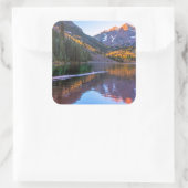 Sticker Carré Alpes de Maroon Bells (Sac)