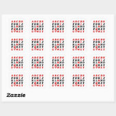 Sticker Carré Alphabet anglais (Feuille)