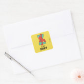 Sticker Carré Alphabet d'Elmo | Z sarcelle (Enveloppe)