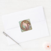 Sticker Carré Alphonse Mucha Goddess Art (Enveloppe)